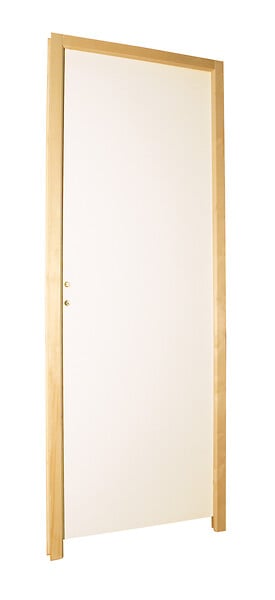 BALLAY - Bloc-porte alvéolaire isoplane prépeint -204x93cm poussant gauche / Huisserie bois brut, section : 66x56 mm - large