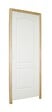 BALLAY - Bloc-porte alvéolaire postformé 2 panneaux Chapeau de gendarme-204x63cm poussant gauche / Huisserie bois brut, section : 66x56 mm - vignette
