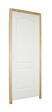 BALLAY - Bloc-porte alvéolaire postformé 2 panneaux Chapeau de gendarme-204x83cm poussant droite / Huisserie bois brut, section : 66x56 mm - vignette