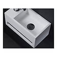 PLANETE BAIN - Bonde fixe de vidage pour lave-mains sans trop plein - écoulement libre - Grille laiton chromé - vignette