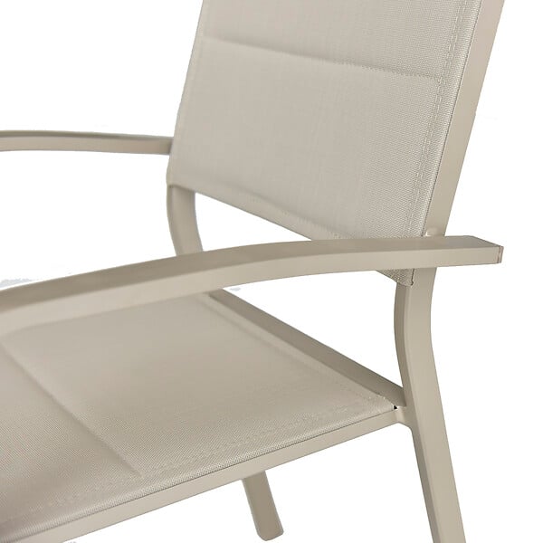 MODE DE VIE - Fauteuil matelassé - Aluminium - Ivory taupe - large