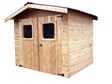 HABRITA - Abri de jardin bois 28mm - 4.87m² - L.2.80xP.2.66m - vignette