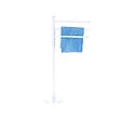 MSV - Porte serviette 3 branches epoxy blanc - vignette