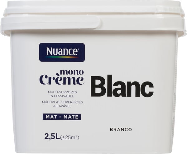 NUANCE - Peinture MonoCrème - Blanc - Mat - 2,5L - large