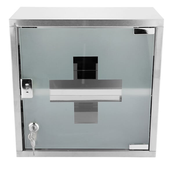 MP GLASS - Armoire de toilette Roma en métal - 30x30x15cm - large