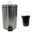 MSV - Poubelle de salle de bain inox 5L - vignette