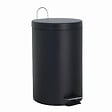 MSV - Poubelle à pédale - Acier inoxydable - Noire - 5 litres - vignette
