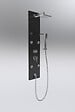 AURLANE - Colonne de douche hydromassante AURLANE Glass Noir L.25xl.22xH.125cm - vignette