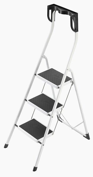 HAILO - Marchepied 3 marches garde-corps Safety Plus - Aluminium - large