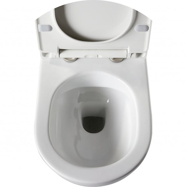 PLANETE BAIN - Pack WC suspendu mural en verre blanc et cuvette carénée sans bride CERES - large