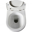 PLANETE BAIN - Pack WC suspendu mural en verre blanc et cuvette carénée sans bride CERES - vignette