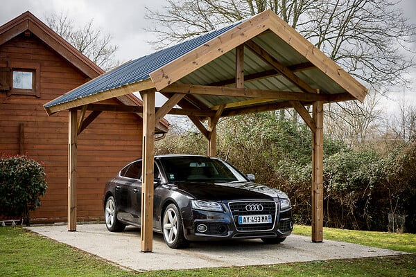 HABRITA - Carport - Bois - 10.80m2 - large