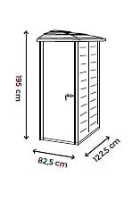 HABRITA - Abri de jardin - Résine - 20mm - 0.88m2 - large