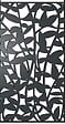 SYLWAY - Décor feuilles vertical Aluminium - Noir - H.95xL.165cm - vignette