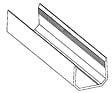 SYLWAY - Profil aluminium départ/fin U - Noir - H.2xL.2.6cm - vignette