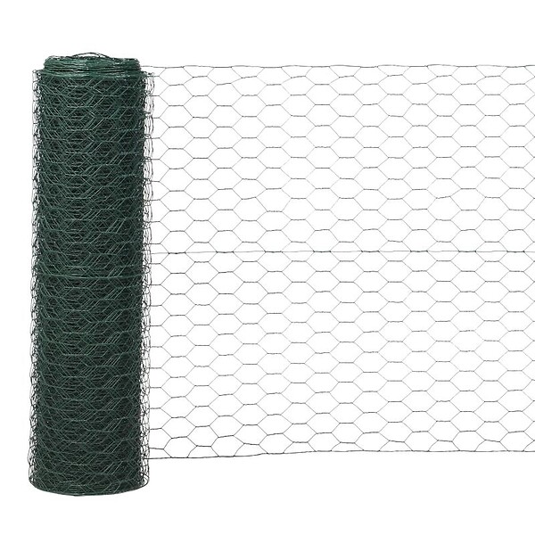 Volière triple torsion acier vert - maille 25x25mm - H.50cm - large