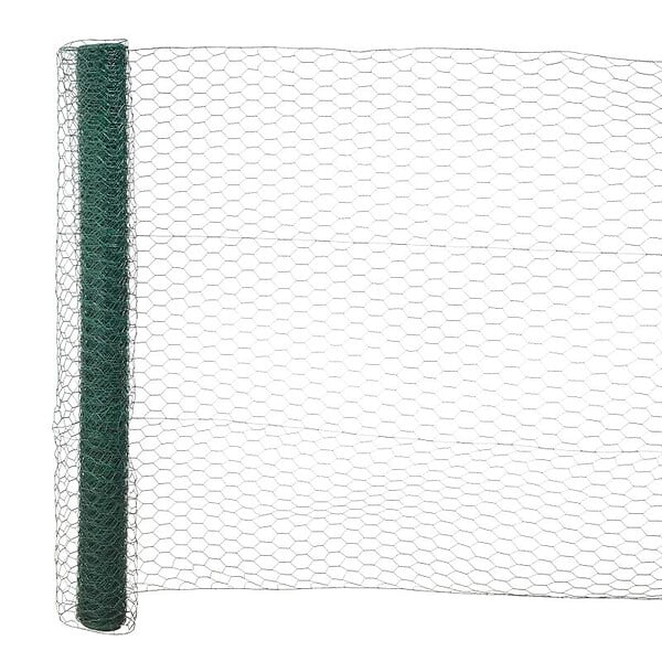 Volière triple torsion plastifiée verte maille 25x25mm hauteur 100cm - large