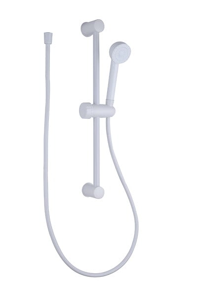 GO/ON - Set barre + flexible + douchette blanc - large