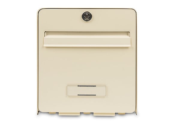 BURG WACHTER - Boîte aux lettres PTT 1 porte beige - large