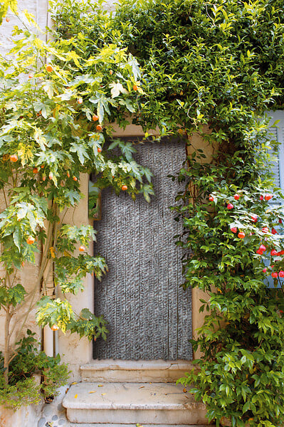 MOREL - Rideau de porte chenilles - Brun et gris et blanc - 90x220cm - large