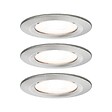 PAULMANN - Kit de spots encastrés LED Nova - Acier brossé - IP44 - vignette