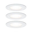 PAULMANN - Kit enc PAULMANN Nova fixe LED IP44 3x6.5W 2700K GU10 51mm - vignette