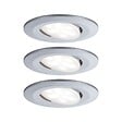 PAULMANN - Encastré Calla LED orientable 30° D.90mm x3 6W 680lm 4000K chrome 230V BBC/IP65 - vignette