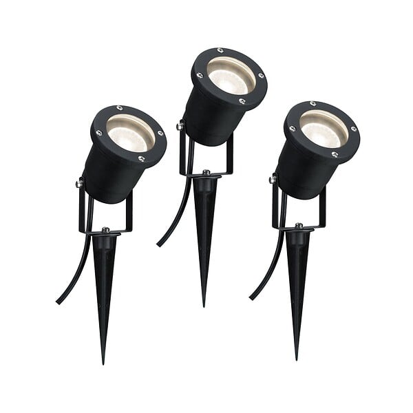 PAULMANN - Extérieur 230V Spot à piquer Garden Spot 3x3,5W GU10 230lm 3000K IP65 alu noir - large