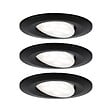 PAULMANN - Spots LED Calla orientables - Noir mat - 3x6W IP65 - vignette