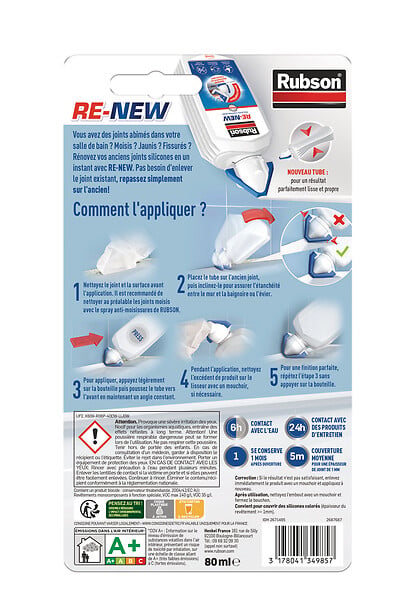RUBSON - RUBSON Mastic RE-NEW Tube Blanc 5m de joint - large