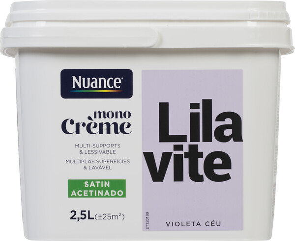 NUANCE - Peinture MonoCrème - Lila vite - Satin - 2,5L - large