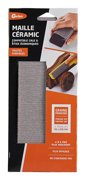 GERLON - Feuilles abrasives céramique mailles panachées 93x230 mm - large