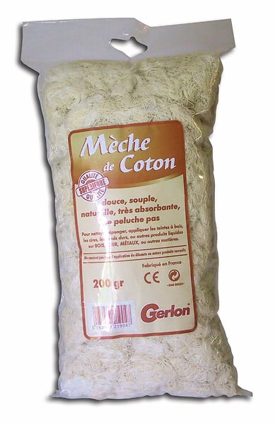 GERLON - Mèche de coton - 100% naturelle - 200g - large