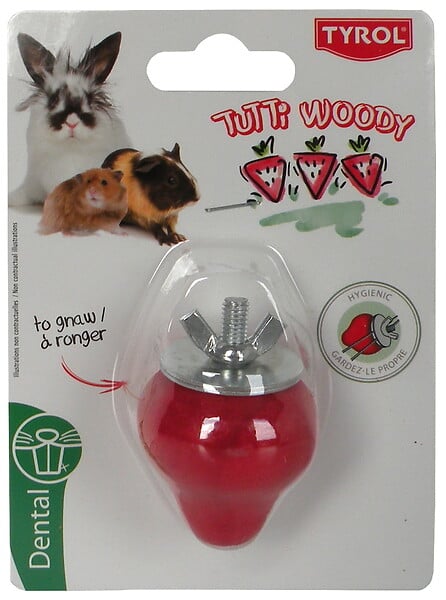 AGROBIOTHERS - Fraise bois ronger tutti woody 6.5x4.5x4.5cm tyrol - large