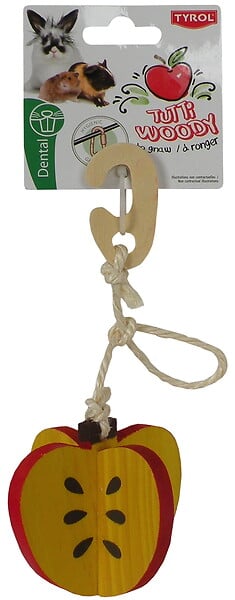 AGROBIOTHERS - Pomme bois a suspendre tutti woody 7x7x7cm tyrol - large