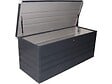HABITAT ET JARDIN - Coffre de jardin métal - 400L - 132 x 61 x 62 cm - Anthracite - vignette