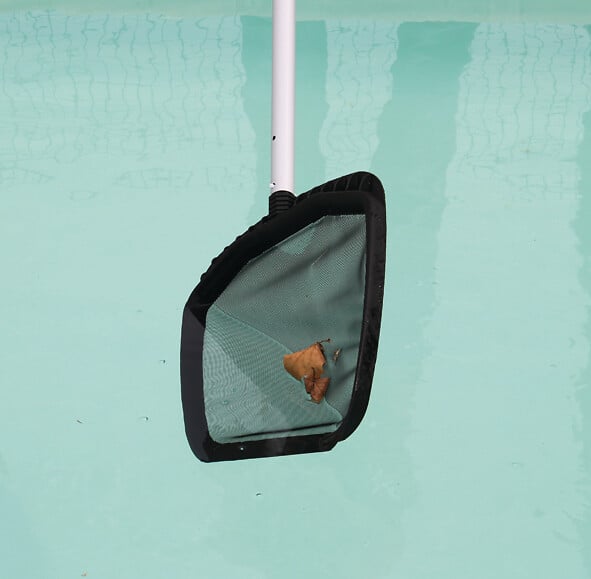BYAQUALUX - Epuisette de surface piscine - ABS - Maille fine - large