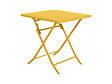 HESPERIDE - Table de jardin carrée Greensboro 70 x 70 cm Moutarde - Hespéride - vignette