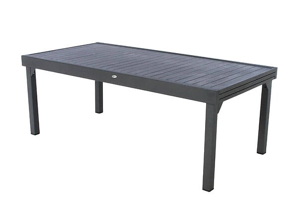 HESPERIDE - Table extensible rectangulaire alu Piazza 10/12 places Graphite - Hespéride - large