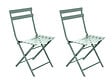 HESPERIDE - Lot de 2 Chaises de jardin métal pliante Greensboro Olive - Hespéride - vignette