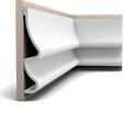 ORAC DECOR - Double Vague Horizontal Ou Vertical P3071 - L200 X H37,2 X L7,6 - Orac Decor - vignette