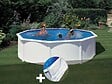GRE - Kit piscine acier blanc Gré Fidji ronde 4,80 x 1,22 m + Tapis de sol - vignette