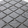 U-TILE - Mosaïque en pierre naturelle 100 x 50 cm - carreau 5 x 5 cm graphite noir - vignette