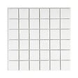 U-TILE - Mosaïque en solid surface 30 x 30 xm - carreau 5 x 5 cm blanc pur lisse - vignette