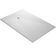 U-TILE - Receveur de douche blanc 150 x 100 cm en résine aspect ardoise - grille carrée - vignette