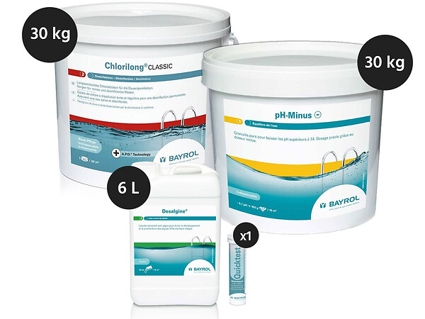 Kit de traitement complet au chlore (61-80 m³) - Bayrol