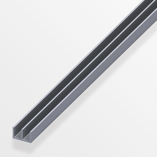 ALFER - Double U 10x16x10mm aluminium brut 1m - large