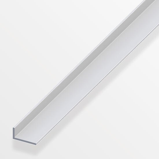 ALFER - Cornière inégale aluminium anodisé argent 40x15mmx1m - large