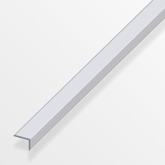 ALFER - Cornière chanfreinée aluminium anodisé argent 14x10mmx1m - large