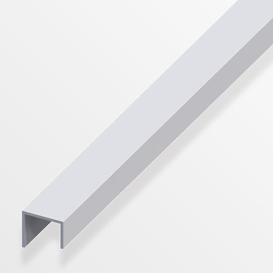 ALFER - Cimaise 20x22x15mm aluminium anodisé argent 1m - large